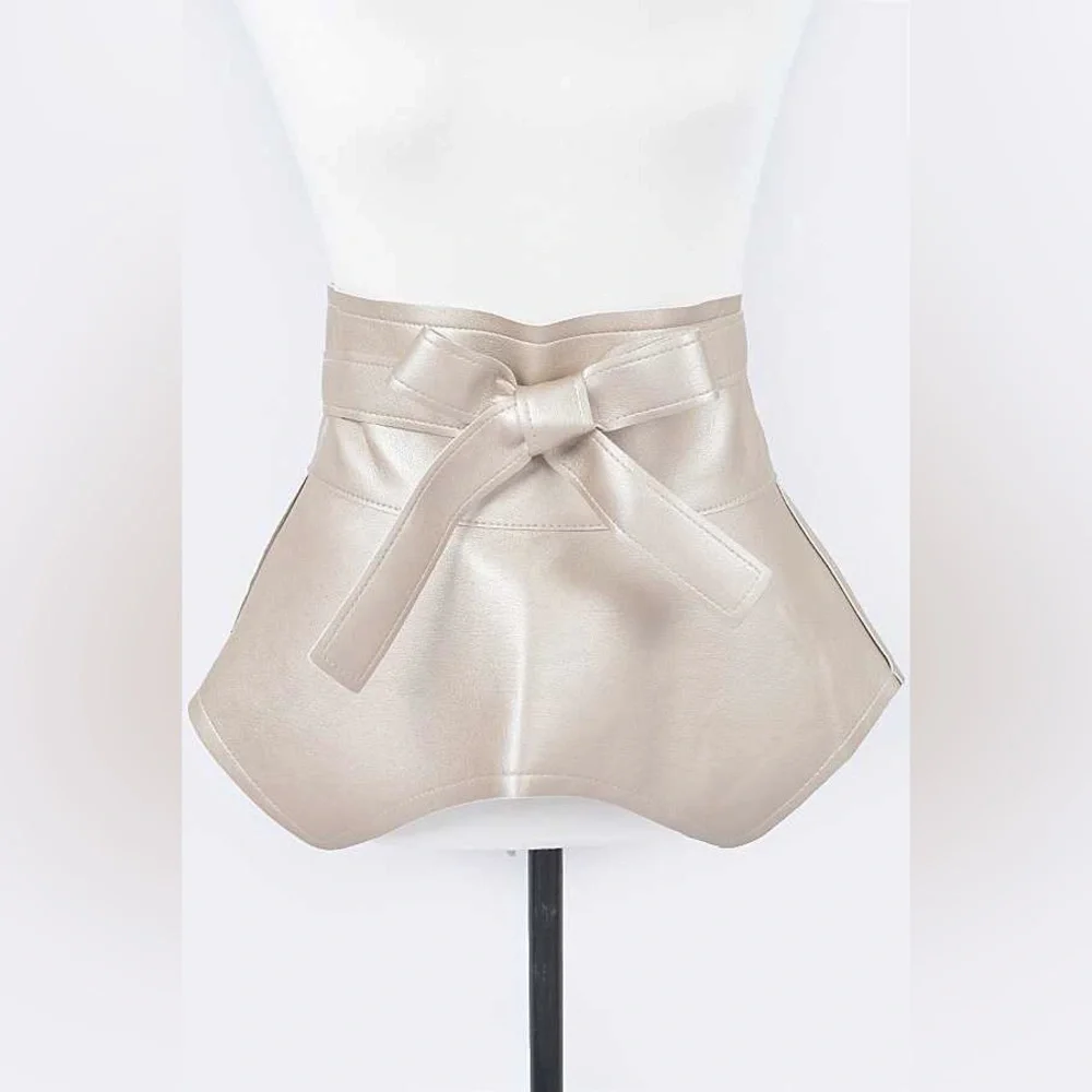Vegan Leather Wrap Statement Belt